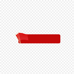 红色长条长方形旗帜装饰文本框标题框免抠素材