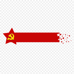 党徽飘洒的五角星创意党政标题栏素材