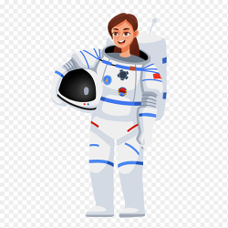 女航天员宇航员创意插画风职业人物免抠元素素材