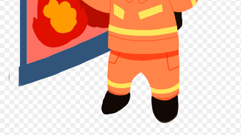 手绘插画消防员消防官兵消防救援消防安全职业人物免抠元素素材