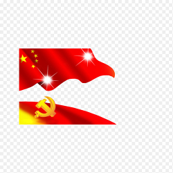党徽与五星红旗创意设计党政免抠元素素材