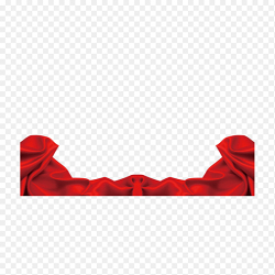写实红绸堆叠党政底部装饰素材