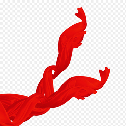 高清向上飘扬的红绸红丝带党建高清免抠素材