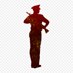 暗红色军人士兵背影金色光点装饰剪影党政免抠元素素材