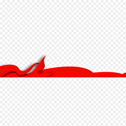 底部边框红色飘带创意简约装饰党政免抠元素素材