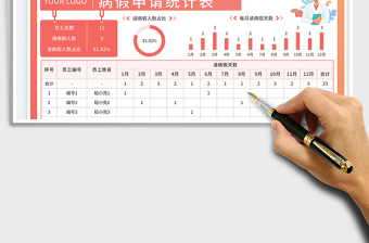 病假申请统计表免费下载