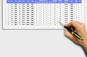 员工月加班工时及费用表免费下载