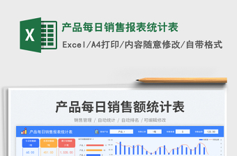 产品每日销售报表统计表免费下载
