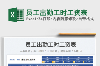 2023员工出勤工时工资表免费下载