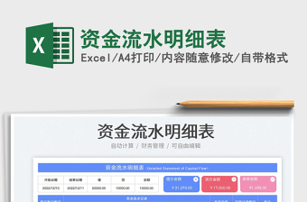 资金流水明细表免费下载