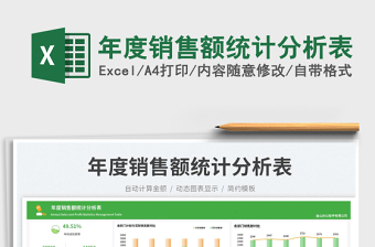年度销售额统计分析表免费下载