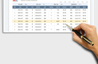 寒假学生去向统计表免费下载