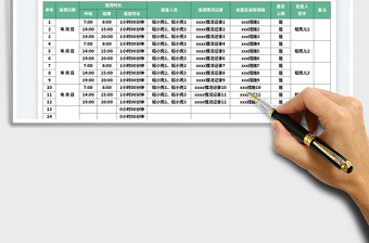 2023小区安全巡视服务登记表免费下载