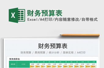 财务预算表免费下载