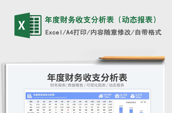 年度财务收支分析表（动态报表）免费下载