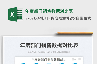 年度部门销售数据对比表免费下载