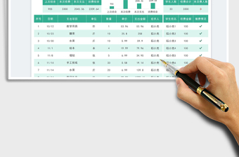 班费收支登记明细统计表免费下载