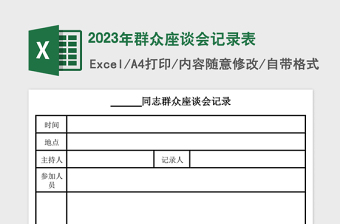 2023年群众座谈会记录表