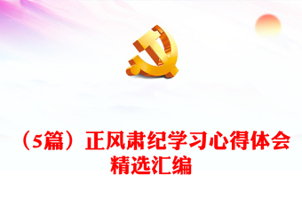 （5篇）正风肃纪学习心得体会精选汇编