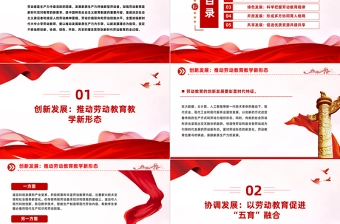 创新劳动教育培养新型劳动者PPT党政风党员干部学习教育党课课件