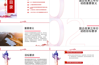 国企改革三年行动方案国企党课PPT模板