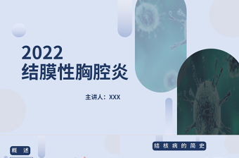 2022结膜性胸膜炎结核医疗课件PPT创意简约风医疗课件通用PPT模板下载.pptx