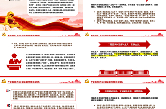 红色大气2024严明党的工作纪律促进履职尽责担当作为PPT党课课件