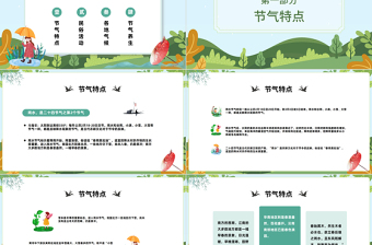 2023雨水节气PPT二十四节气之雨水介绍课件模板下载