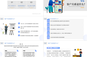 2022企业客户关系管理PPT简约风企业员工管理职场培训课件模板