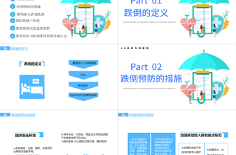 2022医疗跌倒坠床应急预案与处理流程PPT清新简约医疗应急预案通用PPT