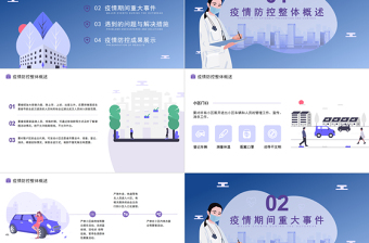 简约物业疫情防控工作总结ppt