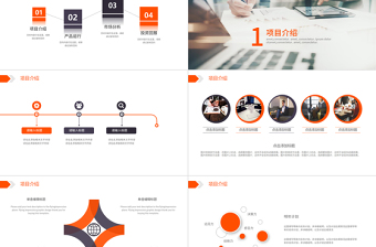 2019年橙黑色商业计划书PPT模板