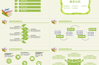 小清新简约语文老师教育培训说课PPT