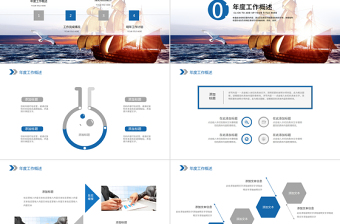 1240金色海洋帆船高端大气金融商务工作PPT模板