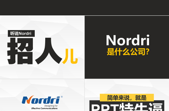 Nordri缺人创意招聘广告ppt模板 阿文作品