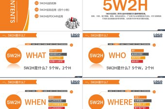 5W2H分析法及应用培训PPT框架完整