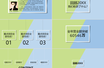 2017蓝红商务简洁公司年度工作总结ppt模板幻灯片