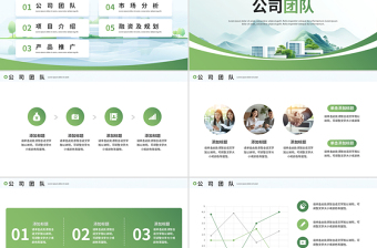 商业项目计划书PPT绿色精美企业宣传商业计划模板