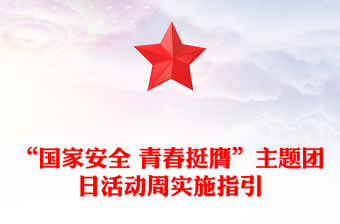 国家安全青春挺膺主题团日活动周实施指引PPT红色精美全民国家安全教育日团课(讲稿)