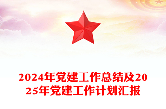 2024年党建工作总结及2025年党建工作计划汇报PPT课件(讲稿)