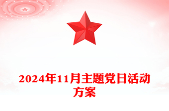 2024年11月主题党日活动记录范本