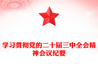 学习贯彻党的二十届三中全会精神会议纪要范文