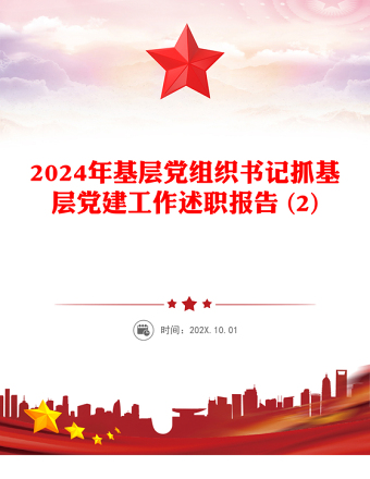 2024年基层党组织书记抓基层党建工作述职报告范文 (2)