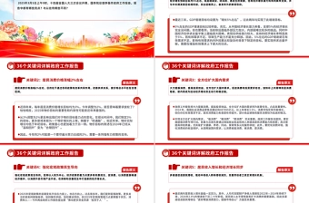 36个关键词详解2025政府工作报告PPT简约党政风两会精神学习课件