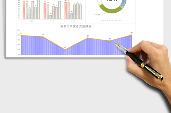 简约经费季度支出财务报告excel模板