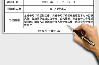 2021年行政办公工作说明