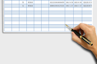 2021年人事信息登记表-自动提醒员工生日-多种公式计算