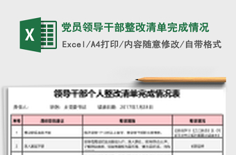 2022组织生活会为问题清单和整改清单