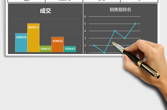 简团队销售数据年中分析Excel表格模板