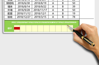 简约项目任务计划甘特图excel表模板